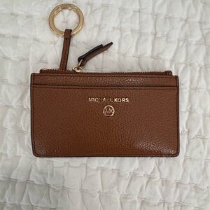 Michael Kors Tan Leather Keychain Pouch